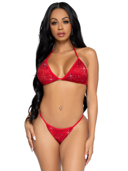 2 Pc Phoenix Bikini Set - Red- Small LA-81637REDS